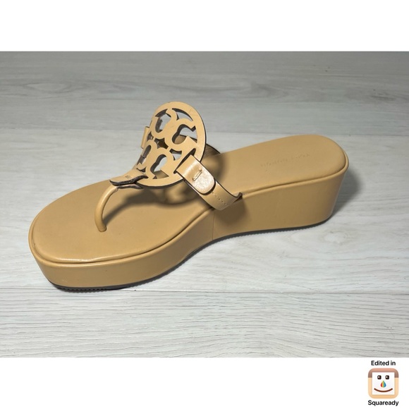 Tory Burch - Miller Platform Wedge Flip Flop Sz 8 - Picture 7 of 12